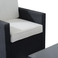 Outsunny 4 Piece Outdoor Garden Rattan Wicker Sofa  Couch Patio Furniture Set(m-10)