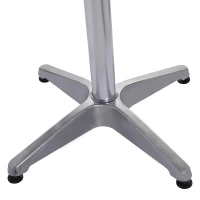 HomCom 24" Round Adjustable Stainless Steel Top Aluminum Standing Bistro Bar Table(m-9)