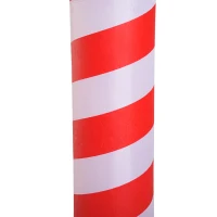 HOMCOM 6’ Outdoor Lighted Inflatable Christmas Road Sign - Santa Please Stop Here(m-10)