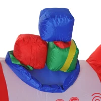 HomCom 8' Outdoor Animated Christmas Inflatable Pilot Santa in Propeller Plane(m-8)