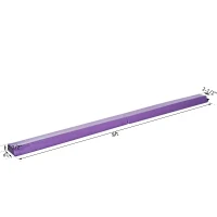 Soozier 8' Folding Stable PU Leather Gymnastics Floor Balance Beam - Purple(m-4)