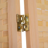 HomCom 6' 6-Panel Bamboo Screen Freestanding Room Divider(m-10)