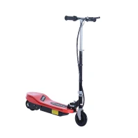 Aosom 120W Kids Folding Electric Scooter with LED Lights - Red(m-1)