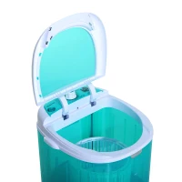 HomCom 2-In-1 Electric 5.5 Pound Capacity Mini Portable Washing Machine And Air Spin Dryer - Green(m-5)