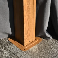 Outsunny 10' x 10' Wood Backyard Hardtop Canopy Gazebo with Screened Curtains, Sling Netting and Strong Frame(m-10)