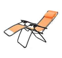 Outsunny Reclining Zero Gravity Chair - Orange(m-4)