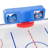 Soozier 40" Mini Ice Hockey Table Tabletop Game for Kids Sportcraft Air Hockey Table - White/Blue(m-4)