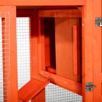 Pawhut 48" Wooden Rabbit Hutch w/ Ladder and Outdoor Run(m-9)