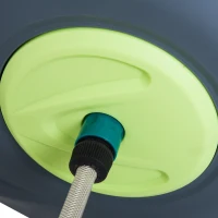 Outsunny 100’ Plastic Portable Outdoor Wall Mount Retractable Water Hose Reel(m-10)