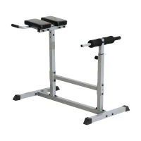 Soozier Adjustable Roman Chair Hyperextension Bench  - Gray/Black(m-1)