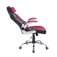 HomCom High Back Racing Style Ergonomic Gaming Chair With Armrest, Lumbar And Head Support - Red / Black(m-9)