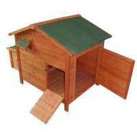 Pawhut Portable Wooden Chicken Coop With Nesting Box and Roost(m-5)