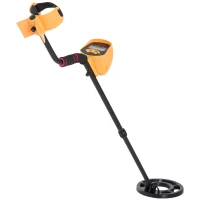 Outsunny 5 Mode LCD Water Resistant Adjustable Handheld Metal Detector - Yellow(m-2)