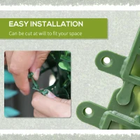 Outsunny 12 PCS 20" x 20" Artificial Boxwood Wall Panel Sweet Potato Leaf Privacy Fence(m-5)