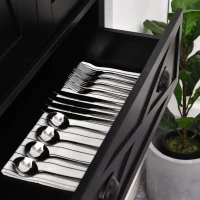 HOMCOM 5ft Tall Wood Kitchen Storage Cabinet with Adjustable Shelves, 2 Wood Pantries, Drawer and Sturdy Design - Black(m-11)