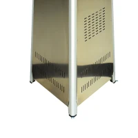 Outsunny 90" Stainless Steel Pyramid Patio Heater with Wheels(m-7)