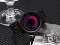 Senors Fashion Rotation Men Watches Vacuum Plating Quartz Sport Watch Men Sports Wristwatch Relogio Masculino--black strap and red dial plate(m-10)