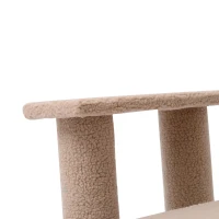 PawHut 24" 3 Step Cat Scratching Post Bed Pet Step Stool(m-9)