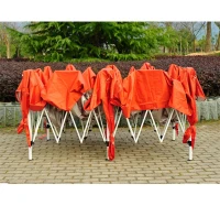 Outsunny 10' x 20' Pop Up Canopy Party Tent with 4 Removable Sidewalls - Rust Red(m-7)