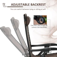 Outsunny Outdoor Rocking Chairs, Foldable Reclining Zero Gravity Lounge Rocker with Pillow, Cup & Phone Holder, Combo Design with Folding Legs, Brown(m-7)