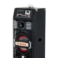 HomCom 100 Watt Portable Bluetooth Double Subwoofer Speaker System with LED Party Lights(m-7)