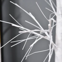 Outsunny 6' Lighted Birch Tree Set of 2, 88 Warm LED Lights, 8 Modes, Bendable Fairy Light Branches, Indoor Outdoor Home Decorations for Wedding, Christmas, Party(m-10)