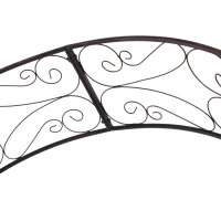 Outsunny 7.5' Metal Outdoor Garden Arch Arbor Trellis - Black Bronze(m-9)