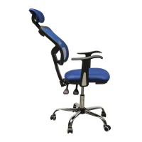 HomCom Adjustable Mesh High Back Computer Desk Office Task Chair w/ Headrest - Blue(m-6)