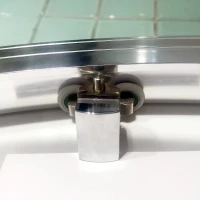 Kleankin 35.5"x35.5"x74.75" Aluminum Sliding Glass Room Elegant Conered Shower Enlosure(m-9)