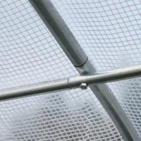 Outsunny 20x10x7ft Walk-in Outdoor Tunnel Greenhouse Portable Backyard Plant Growth Shed Warm House - White(m-16)