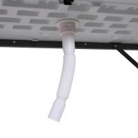 Outsunny Folding Table Fish Fillet Camping Picnic Outdoor Gardening Table w/ Sink - White(m-8)