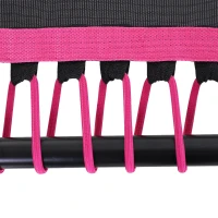 Soozier Easy Store 48-Inch Mini Exercise Kids Trampoline with Handrail Outdoor Bouncer Jumper Adjustable Bar Pink(m-6)