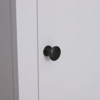 HomCom 36" Wooden Compact Modern Bathroom Storage Cabinet with Shelf- White(m-11)