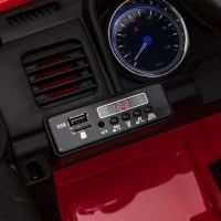 Aosom 12V Ride On Car 2- Seat SUV Truck w/ Remote Control & 3 Speeds & LED Light Bar and Audio Input - Red(m-16)