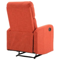 HomCom Linen Fabric Manual Recliner Lounger Chair  with Footrest - Red(m-10)