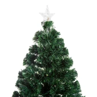 HomCom 6' Tall Pre-Lit Artificial Fiber Optic LED Lit Christmas Tree(m-4)