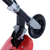 Aosom 120W Kids Folding Electric Scooter with LED Lights - Red(m-9)