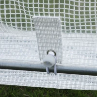 Outsunny 20x10x7ft Walk-in Outdoor Tunnel Greenhouse Portable Backyard Plant Growth Shed Warm House - White(m-17)