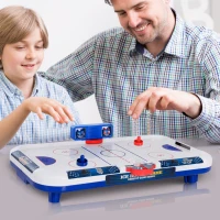 Soozier 40" Mini Ice Hockey Table Tabletop Game for Kids Sportcraft Air Hockey Table - White/Blue(m-11)