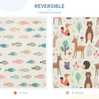 Qaba Kid's Play Mat with Reversible and Foldable Design, 78.75"L x 59"W x 0.5"T(m-4)