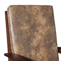 HOMCOM Faux Suede Rubberwood Indoor Porch Rocking Chair(m-9)