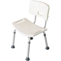 HomCom Adjustable Medical Shower Bench - White(m-1)