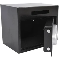 HomCom 14" x 10" x 12" Electronic Digital Home Security Safe Box - Black(m-6)