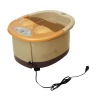 Soozier 8.5 Liter Bubbling Heated Manual Dual Foot Massager Bath With Timer(m-1)