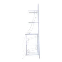 HomCom 66" Steel Indoor Bakers Rack (White)(m-5)