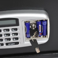 HomCom 14" x 10" x 12" Electronic Digital Home Security Safe Box - Black(m-10)