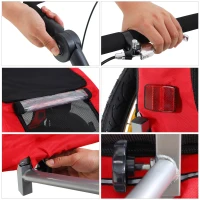 Aosom Elite Pet Dog Bike Bicycle Trailer Stroller Jogger w/ Suspension - Red and Black(m-9)