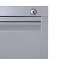 Vinsetto Metal 4 Drawer Vertical Locking Filing Cabinet - Grey(m-8)