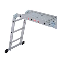 HomCom 12' Multi-Purpose Folding Scaffold Step Ladder(m-4)