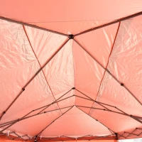 Outsunny 10’ x 20’ Outdoor Gazebo Canopy Wedding Party Tent with 4 Removable Sidewalls - Rust Red(m-10)